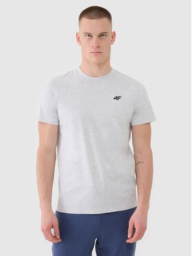 4F 4F Tričko 4FWMM00TTSHM2256-27M Sivá Regular Fit