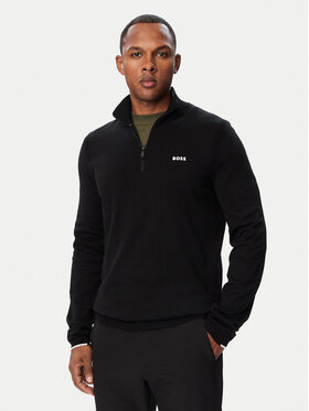 BOSS BOSS Megztinis Kn_Ever-X Qz BOSS-50556146 Juoda Regular Fit