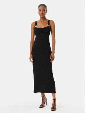 LOLA CASADEMUNT LOLA CASADEMUNT Koktejlové šaty MS2616048 Čierna Slim Fit