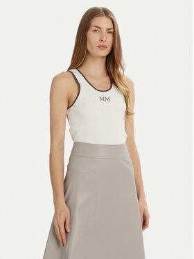 Max Mara Leisure Max Mara Leisure Top Sax 2516941027 Valge Slim Fit