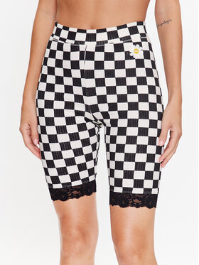 Vans Vans Športové kraťasy Oversized Floral Legging Short VN00074S Čierna Slim Fit