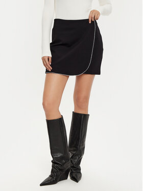 Guess Guess Spódnica mini W5RD85 KCMU2 Czarny Regular Fit