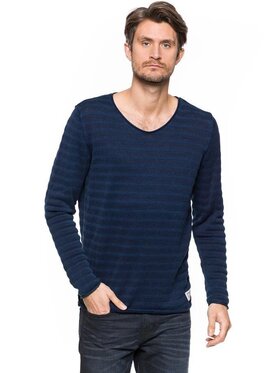 Tom Tailor Tom Tailor Sweter CREW-NECK SWEATER Szary Regular Fit