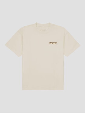 2005 2005 T-Shirt basic Beżowy Oversize