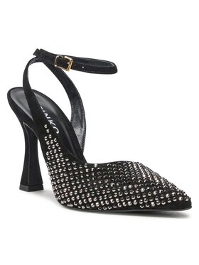 Pinko Pinko Sandały Lisette Slingback PE 23 BLKS1 100566 A0N6 Czarny