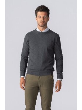 TeeShoppen TeeShoppen Sweter 'Basic Collection' Szary Regular Fit
