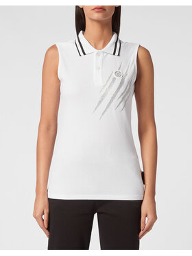 Plein Sport Plein Sport Polokošeľa 1731 Biela Regular Fit