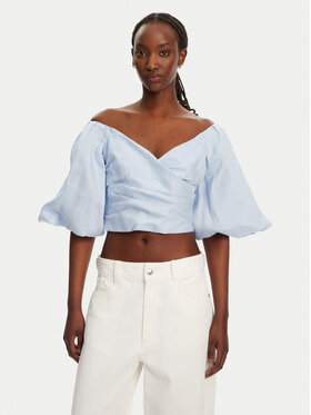 BARDOT BARDOT Blusa Eva Linen 57892TB2 Celeste Regular Fit