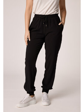 QUIOSQUE QUIOSQUE Joggers kalhoty Quiosque 3NU002299 Černá Regular Fit