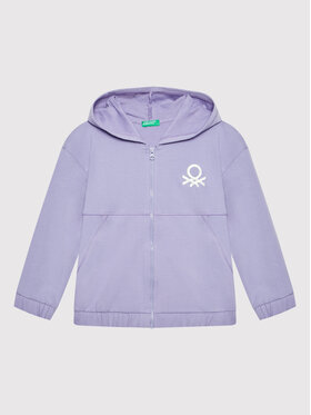 United Colors Of Benetton United Colors Of Benetton Džemperis ar kapuci 3GNSC500O Violets Regular Fit