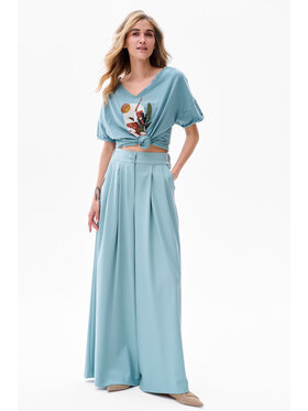 blue shadow blue shadow Spodnie damskie Vida Zielony Regular Fit