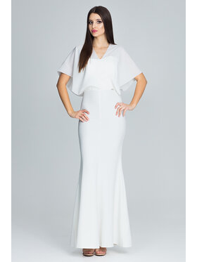 FIGL FIGL Sukienka M577 Écru Regular Fit
