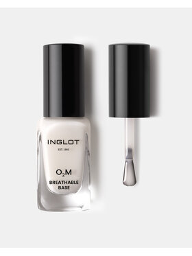 INGLOT INGLOT O2M „Oddychający” Podkładowy Lakier do paznokci Mleczny