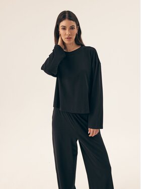 Esotiq Esotiq Longsleeve 42648 Czarny Regular Fit