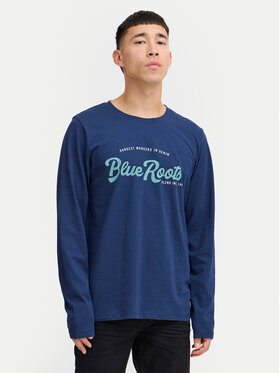 Blend Blend Pikkade varrukatega T-särk 20717825 Tumesinine Regular Fit