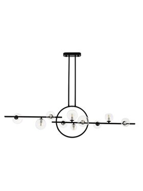 MIAhome MIAhome Lampa wisząca ALURE LINE TWIN 120 czarna Czarny
