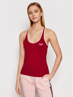 Guess Guess Top Logo Lettering O1RA24 J1300 Vișiniu Regular Fit