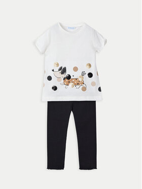 Mayoral Mayoral Komplet t-shirt i legginsy 3706 Czarny Regular Fit