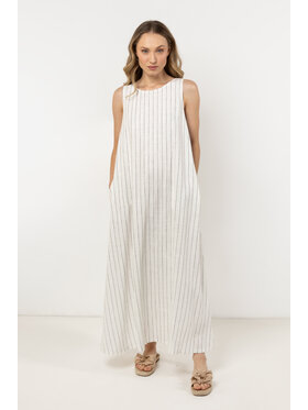 Awama Awama Sukienka letnia A729 Écru Basic Fit