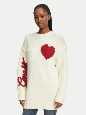 Guess Guess Sweter W6BR71 Z1754 Kremowy Relaxed Fit