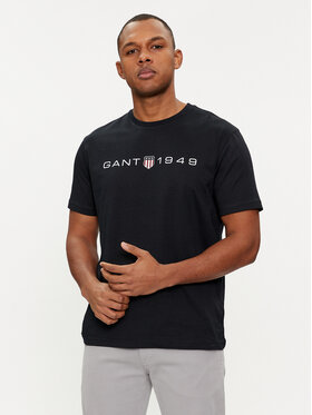 Gant Gant T-Shirt Graphic 2003242 Czarny Regular Fit