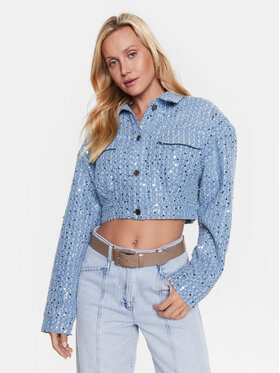 ROTATE ROTATE Švarkas Embellished Denim 1000611602 Mėlyna Regular Fit