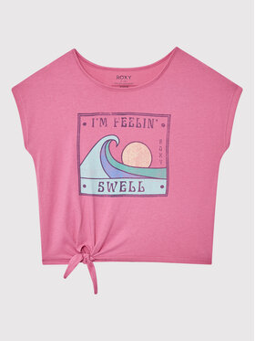 Roxy Roxy T-Shirt Pura Playa ERGZT03882 Różowy Regular Fit