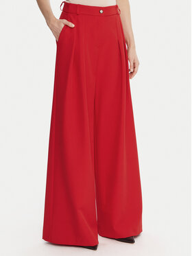 Maryley Maryley Medžiaginės kelnės 25IB579/43MA Raudona Regular Fit