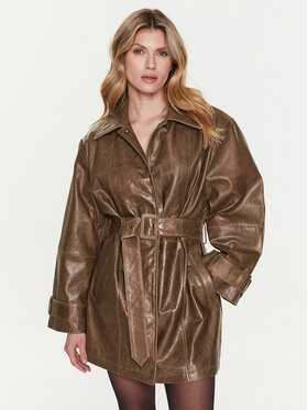 Gestuz Gestuz Odinė striukė Rue 10906851 Ruda Oversize
