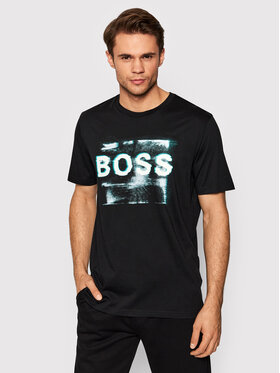 Boss Boss Tricou TLogo 50460579 Negru Regular Fit