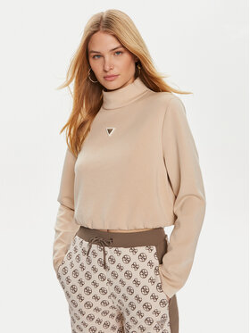 Guess Guess Μπλούζα Olympe V4YQ05 KCAY2 Μπεζ Regular Fit