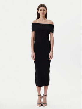 MICHAEL Michael Kors MICHAEL Michael Kors Rochie tricotată MS582Y033D Negru Slim Fit