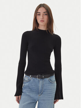 Kontatto Kontatto Bluză cu gât 3M0816C Negru Regular Fit