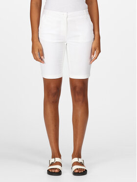 Regatta Regatta Шорти от плат Bayla RWJ286 Бял Regular Fit