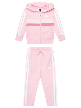 adidas Спортивний костюм Seasonal Essentials Tiberio 3-Stripes JI6206 Рожевий Regular Fit