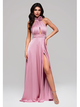 Ombre Ombre Sukienka wieczorowa LA-OM-DLR139 Różowy Regular Fit