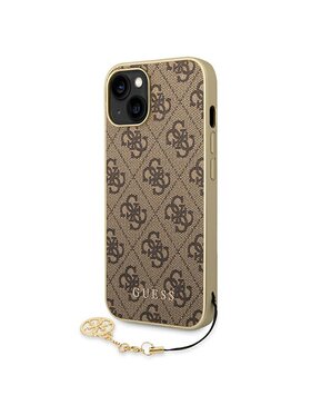 Guess Guess Etui na telefon iPhone 14 Brązowy