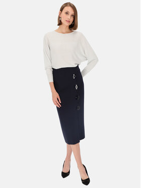 Potis & Verso Potis & Verso Spódnica Zaira Granatowy Slim Fit