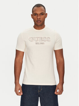 Guess Guess Тишърт M5GI07 I3Z14 Екрю Slim Fit