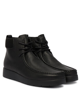 Calvin Klein Calvin Klein Gležnjarji Hybrid City Lug Mid Boot F Lth HM0HM02260 Črna