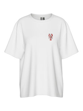 Pieces Pieces T-Shirt Tobster 17160811 Biały Oversize