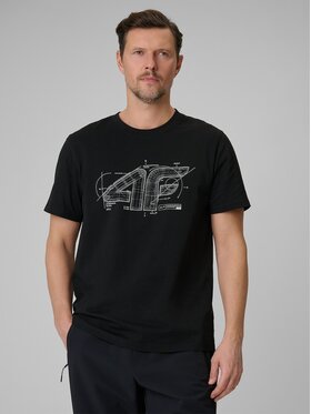 4F 4F T-Shirt 4FRSS26TTSHM3989-20S Czarny Regular Fit
