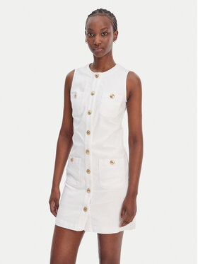 Liu Jo Liu Jo Vestito di jeans UA6334 D0275 Bianco Regular Fit