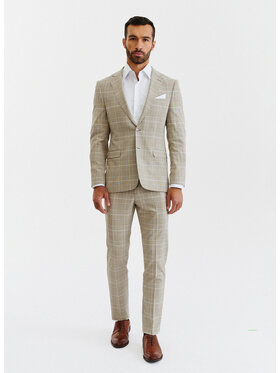 Pako Lorente Pako Lorente Spodnie garniturowe P23SF-6G-027 Beżowy Slim Fit