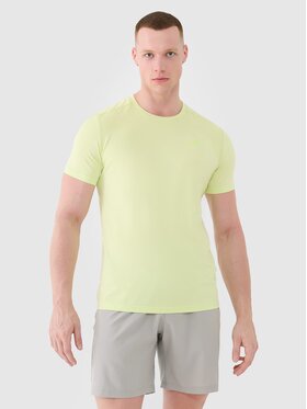 4F 4F T-Shirt 4FWSS25TFTSM1343-45S Zelená Regular Fit