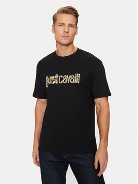 Just Cavalli Just Cavalli Tricou 77OAHE25 Negru Regular Fit