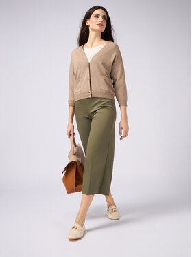 Oltre Oltre Pantaloni di tessuto P787R208342N035 Verde Cropp Fit