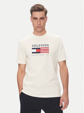 Tommy Hilfiger Tommy Hilfiger T-Shirt American Monotype MW0MW39843 Écru Regular Fit