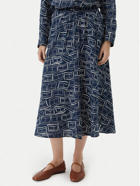 Tommy Hilfiger Tommy Hilfiger Midi suknja WW0WW50753 Tamnoplava Regular Fit