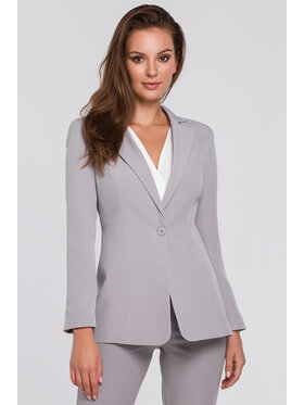 Makover Makover Marynarka K036 Szary Regular Fit